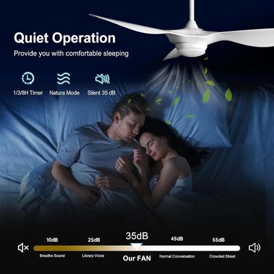 6 Speed 52 Inch Ceiling Fan Lighting With Remote Voice And APP Control