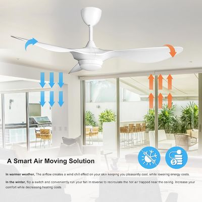 6 Speed 52 Inch Ceiling Fan Lighting With Remote Voice And APP Control