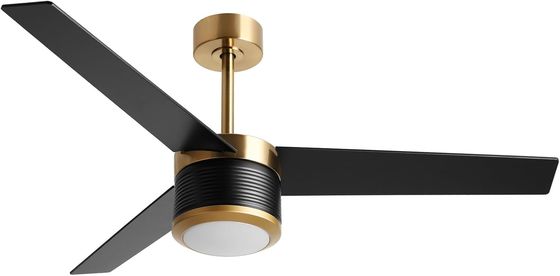 Smart WIFI Ceiling Fan In White Black Gold 52 Inch Full Brightness