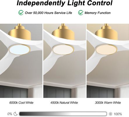 52 Ceiling Fan With Dimmable Light ABS Warm White Natural White Cool White