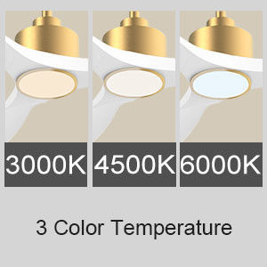 52 Ceiling Fan With Dimmable Light ABS Warm White Natural White Cool White