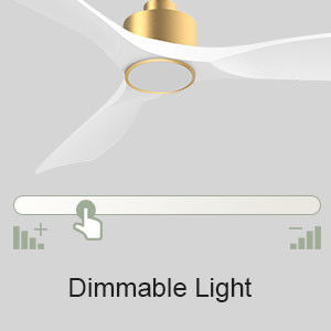52 Ceiling Fan With Dimmable Light ABS Warm White Natural White Cool White