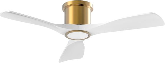 3000K Black 52 Inch Ceiling Fan With Light Efficient Reversible DC Motor