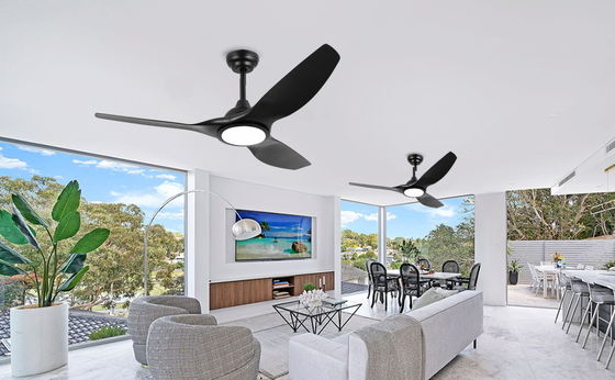 52 Inch Fan With Light 3 Color Temperature For Bedroom High CFM Ceiling Fan