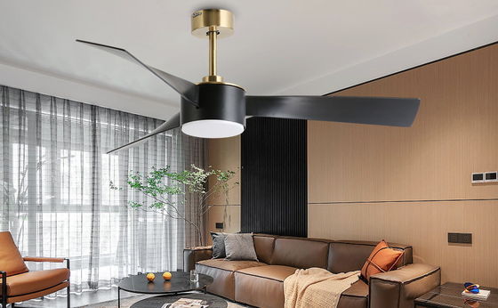 Smart Energy Saving 52 Inch Ceiling Fan Lighting In Black