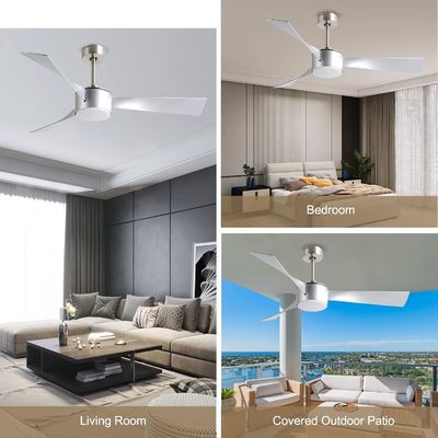 52 Inch  Fashionable Silver Ceiling Fan Lighting  With Remote Control