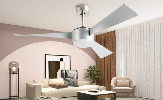 52 Inch  Fashionable Silver Ceiling Fan Lighting  With Remote Control