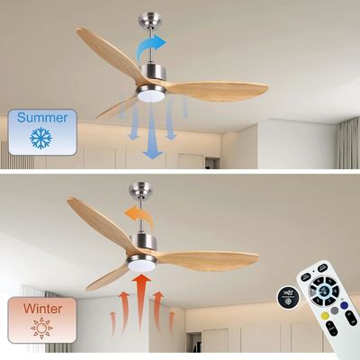 White Black Gold 52 Ceiling Fan With Light 6 Speed DC Motor