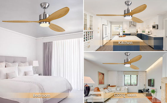 White Black Gold 52 Ceiling Fan With Light 6 Speed DC Motor