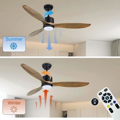 Modern  52 Inch Fan With Light For 12 Ft* 12 Ft To 17ft * 17 Ft Room