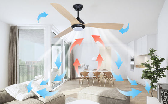 52 Inch Ceiling Fan Streamlined Design Outdoor Downrod Mount Ceiling Fan With Light
