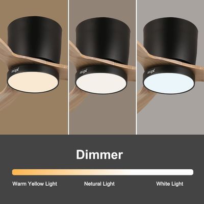 6 Speed White Black Gold 52 inch Smart Ceiling Fan Light With Energy efficient Function
