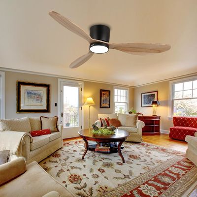 6 Speed White Black Gold 52 inch Smart Ceiling Fan Light With Energy efficient Function