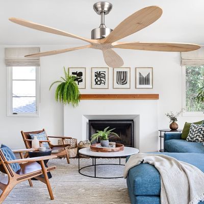 Smart Ceiling Fan with Light Quiet and Energy Saving 6-Speed Choice Alexa/Google Home Compatible