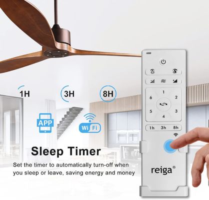 6 Speed Alexa Voice Control ABS Smart DC Motor Ceiling Fan with Lighting in Gold Black White