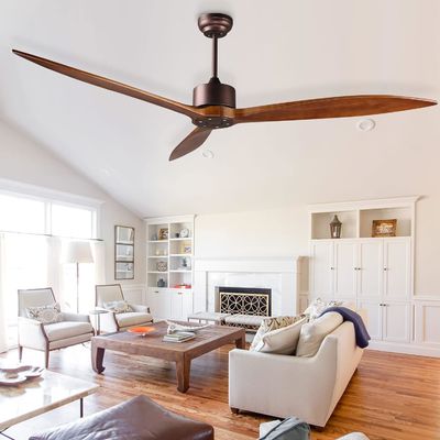 6 Speed Alexa Voice Control ABS Smart DC Motor Ceiling Fan with Lighting in Gold Black White