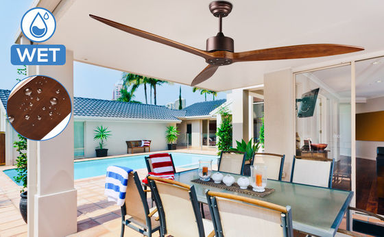 6 Speed Alexa Voice Control ABS Smart DC Motor Ceiling Fan with Lighting in Gold Black White