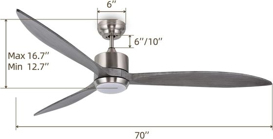 Quiet DC Motor Ceiling Fan with Smart APP Control 3-Color Dimmable LED Light and 6 Speed Choice