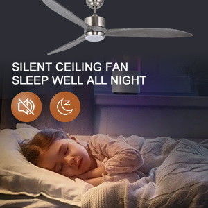 Quiet DC Motor Ceiling Fan with Smart APP Control 3-Color Dimmable LED Light and 6 Speed Choice