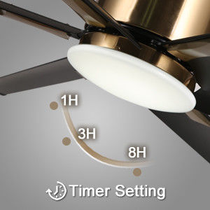 72 Inch Modern Smart Ceiling Fan with Light in White ABS