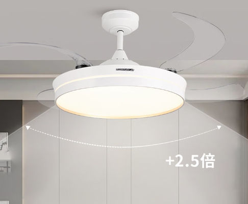 6-Speed DC Motor Retractable Ceiling Fan with Light