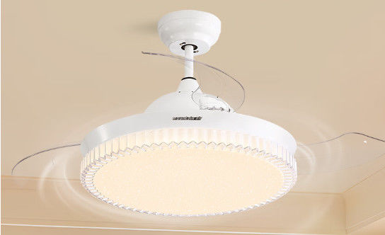 Gold Accented Intelligent Ceiling Fan with LED Lights and Voice Control