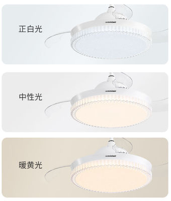 Gold Accented Intelligent Ceiling Fan with LED Lights and Voice Control