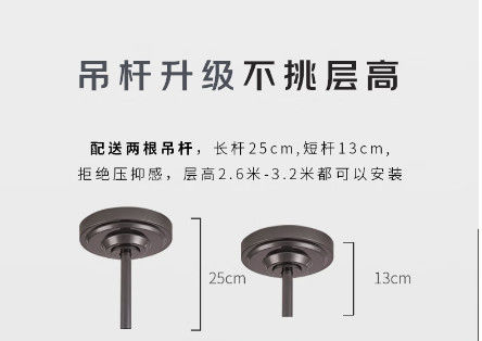 Smart Ceiling Fan Light with 6 Speeds and 3 Light Modes