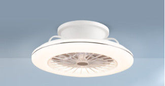 3-Speed Smart White Black Gold ABS Ceiling Fan with Illuminations