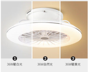 3-Speed Smart White Black Gold ABS Ceiling Fan with Illuminations