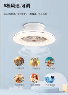 3-Speed Smart White Black Gold ABS Ceiling Fan with Illuminations