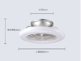 3-Speed Smart White Black Gold ABS Ceiling Fan with Illuminations
