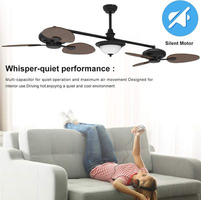 Modern 86 Inch Smart Ceiling Fan with Light Kit and 3-Speed DC Motor
