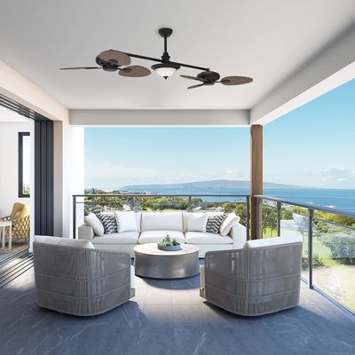 Modern 86 Inch Smart Ceiling Fan with Light Kit and 3-Speed DC Motor