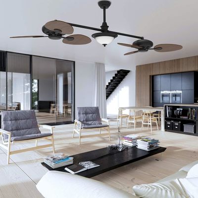 Modern 86 Inch Smart Ceiling Fan with Light Kit and 3-Speed DC Motor